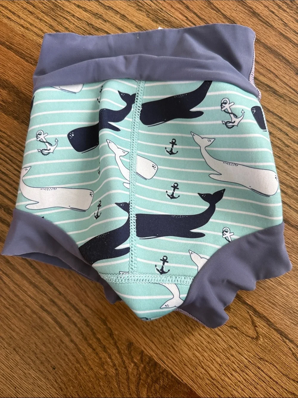 Kids Whale Reusable Swim Diaper Happy Nappy - Mint and Navy